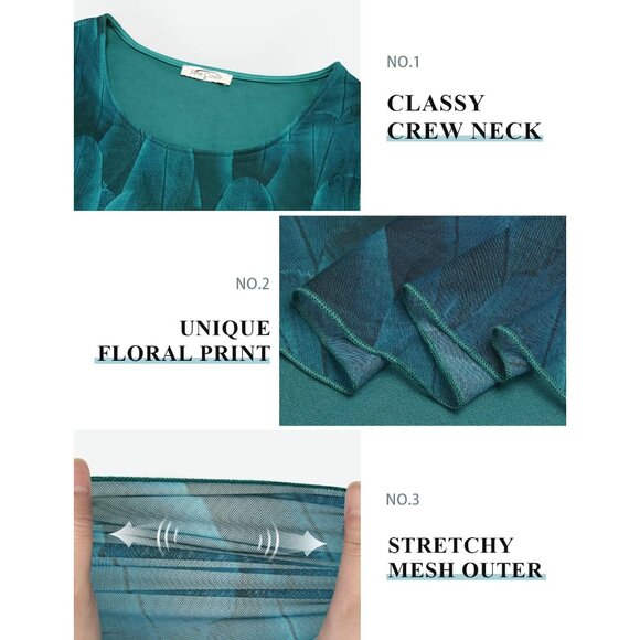 Women's Mesh Cape Overlay Bodycon Dress for Wedding Guest Knee Length - Picture 3 of 4